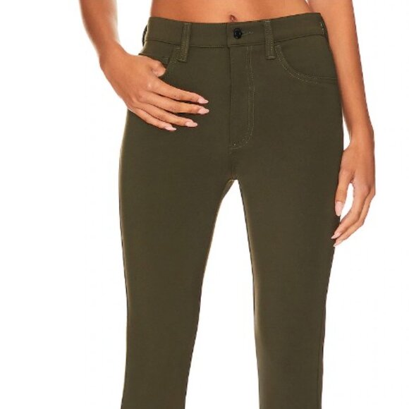 NWT Pistola Kendall High Rise Skinny Scuba W/Ankle Zippers-Forest Green SZ 27 - Picture 4 of 5